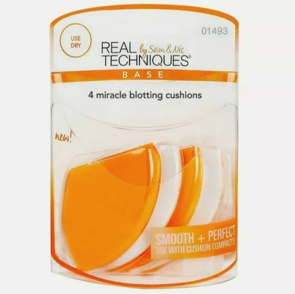 2/$15 Real Techniques by Sam & Nic 4 Miracle Blotting Cushions -01493 Sponge